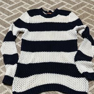 Joe Fresh Navy and White Knit Sweater